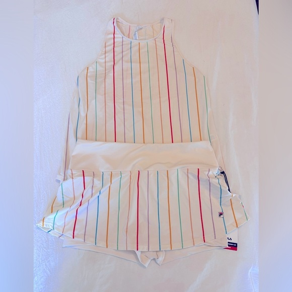 Dresses & Skirts - Fila Rainbow Stripe Tie-up Tank/Skort Set - S & M